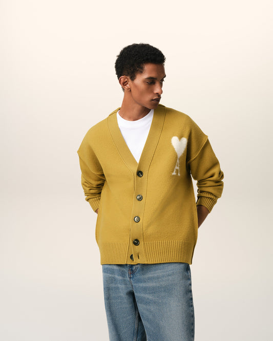 Mustard Wool Ami de Coeur Cardigan