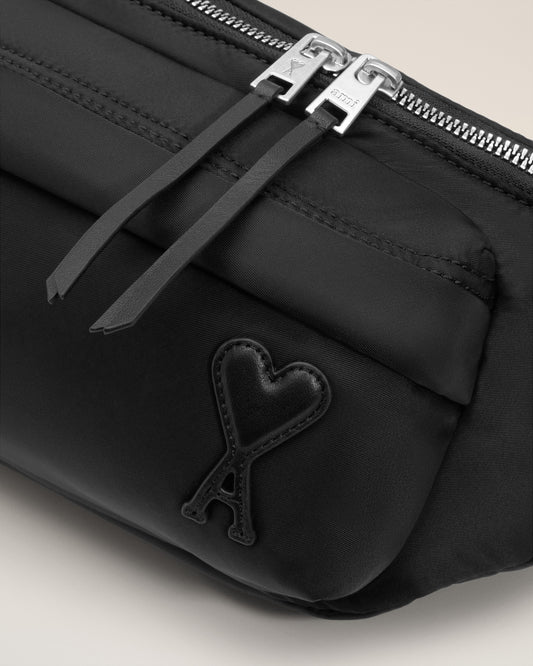 Black Nylon Canvas Marcel Bumbag