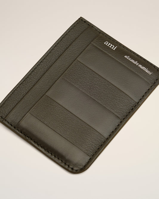 Green Leather Midi Card Holder