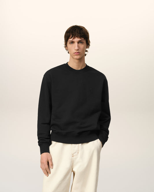 Black Cotton Ami de Coeur Sweatshirt