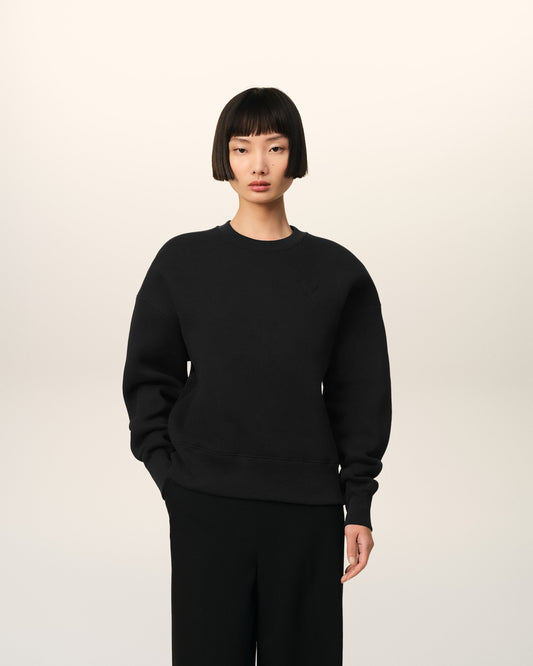 Black Cotton Ami de Coeur Sweatshirt
