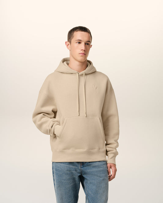 Beige Cotton Ami de Coeur Hoodie