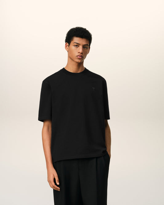 Black Cotton Ami de Coeur T-shirt