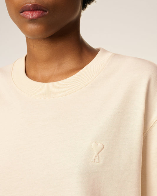 White Cotton Ami De Coeur T-shirt