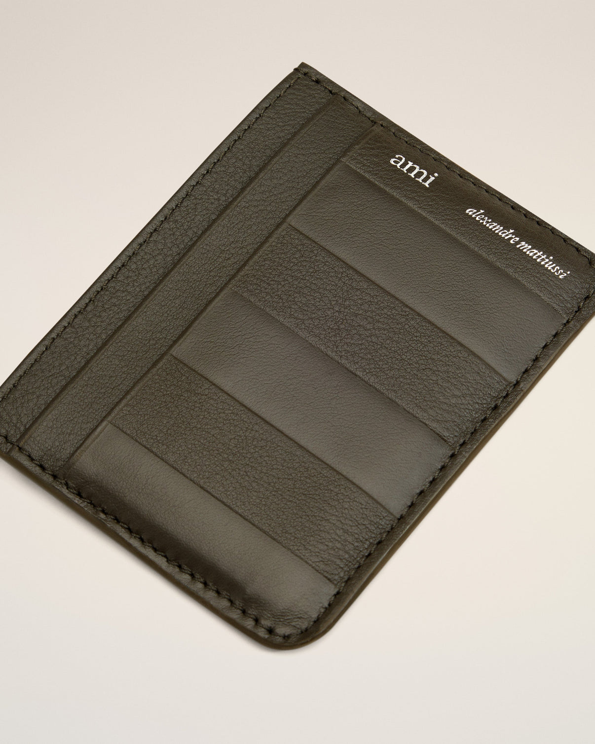 Green Leather Midi Card Holder