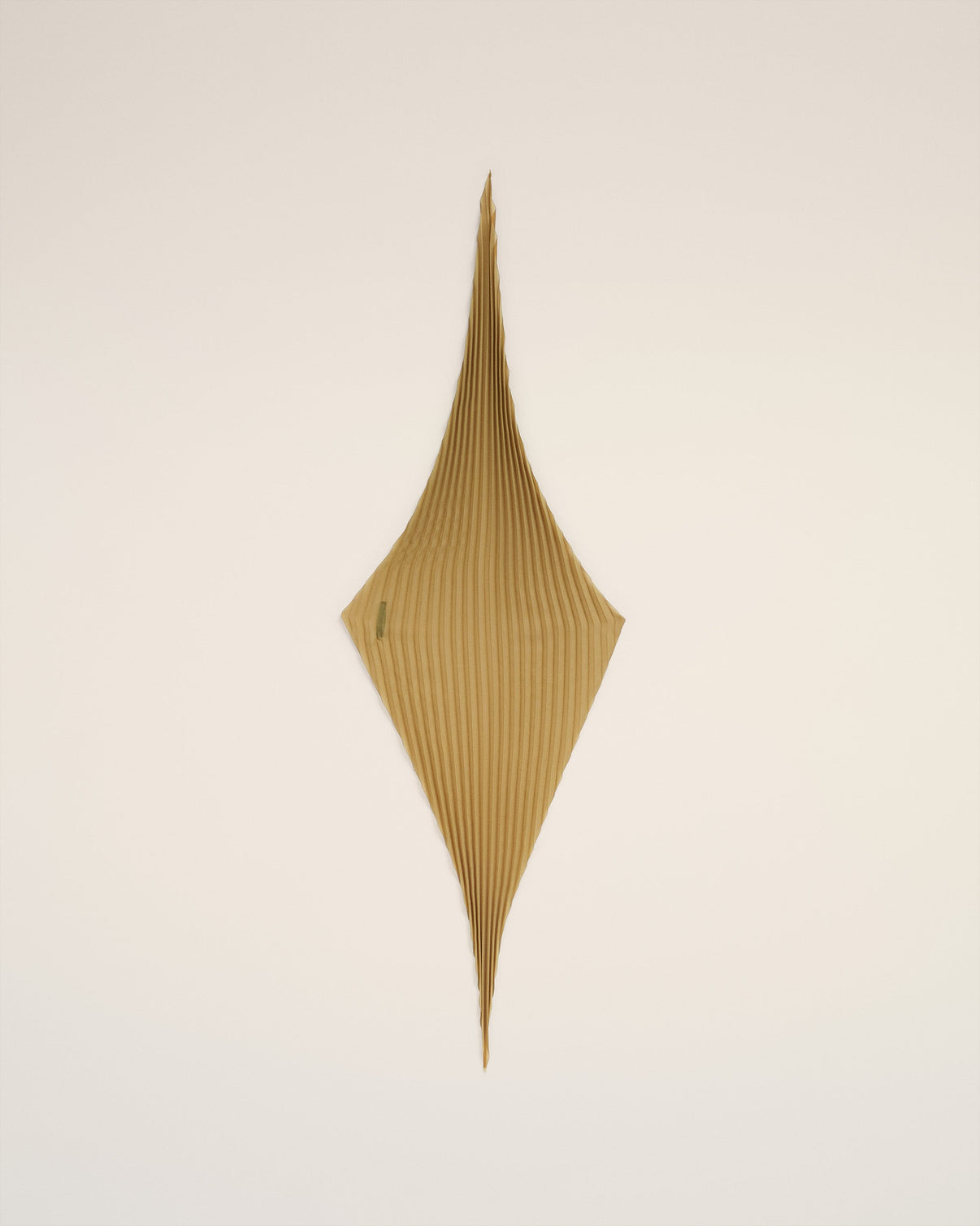 Mustard Pleated Diamond Shaped Scarf